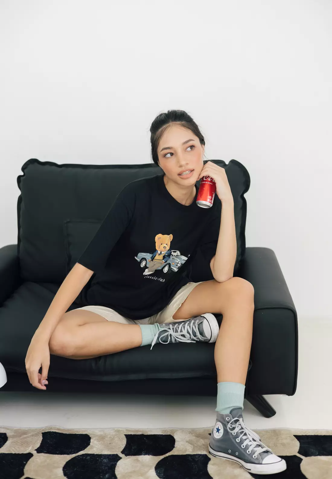 RBJ Unisex T-Shirt Teddy Cotton Combed Oversized Pria 2079350081