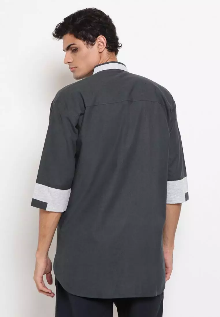 Zayidan Baju Koko Gamis Muslim Pria Nazran - Abu