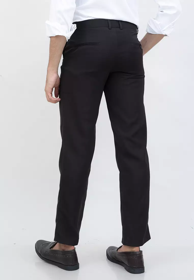 Celana bahan kerja reguler panjang formal lurus (BUKAN SLIMFIT) coklat