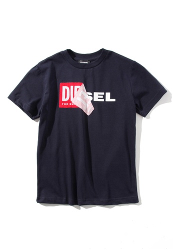 Diesel navy Short-sleeved T-shirt with logo 63C5FKA45927C1GS_1