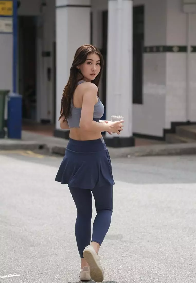 Fitwear - Rok + Legging Olahraga Wanita BEATRIX 2 TONE - NAVY