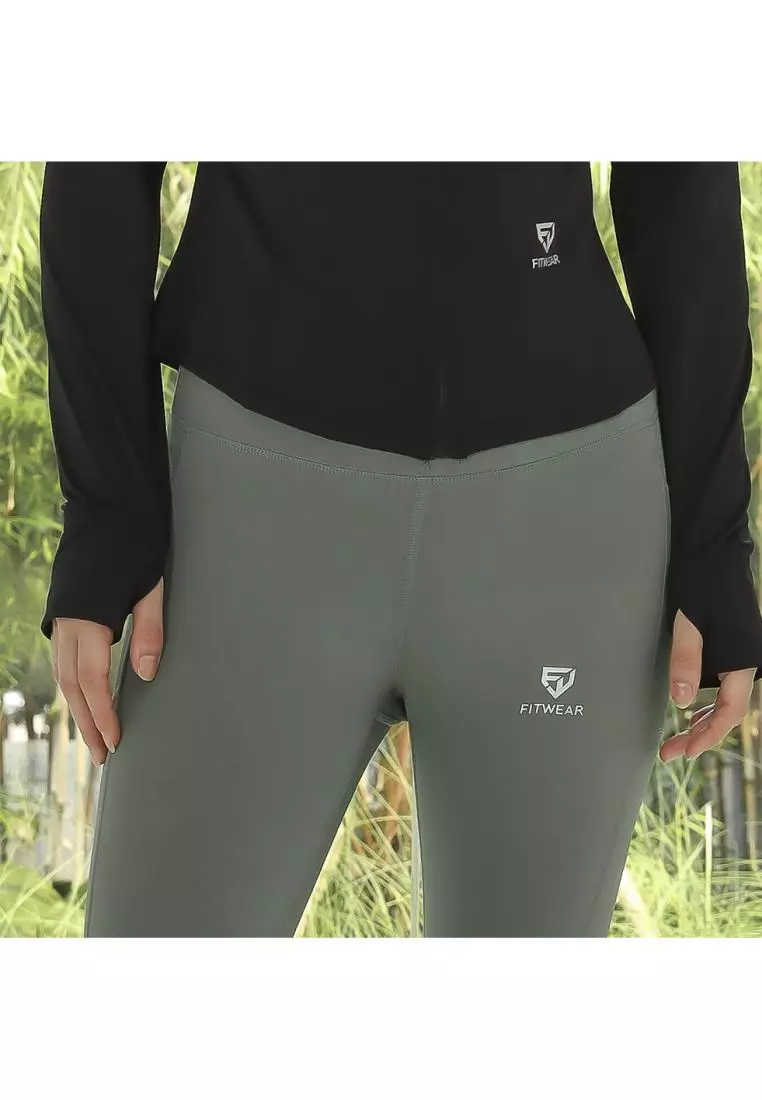 Fitwear - Legging Big Size Olahraga Wanita LAYLA ACTIVE 2 POCKET - SAGE