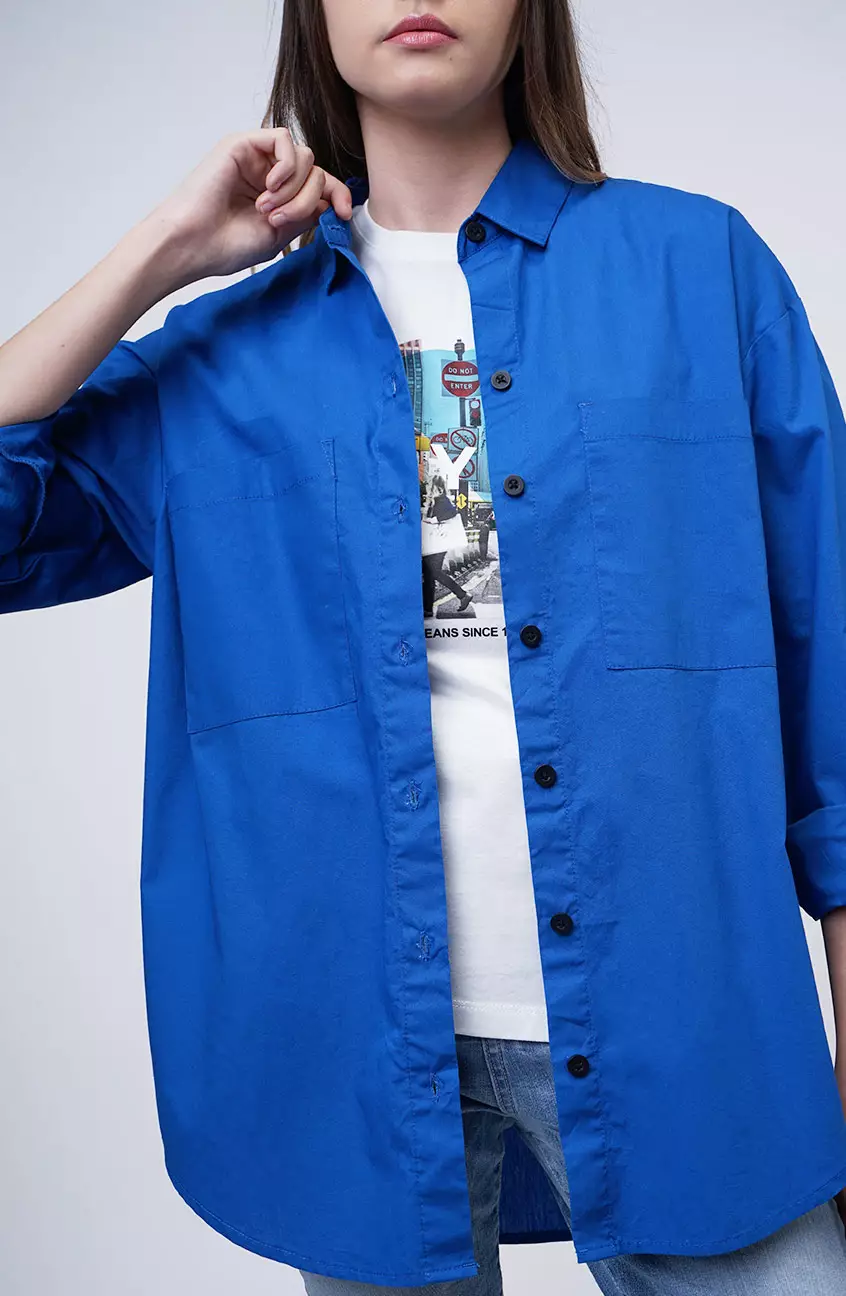 Kemeja Wanita Dyan Blue