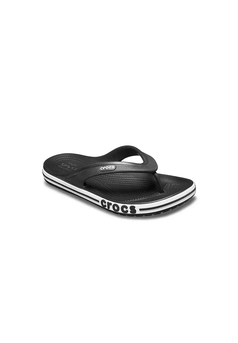 Discount on Crocs  shoes - SKU: Bayaband Slide In Black White