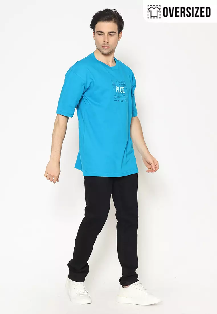 POLICE T-Shirt Cotton Oversized Pria 2079260011