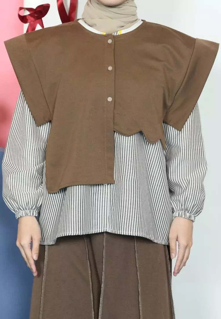 Cloud Outer Rompi Wanita - Mocca M18967 R101S1