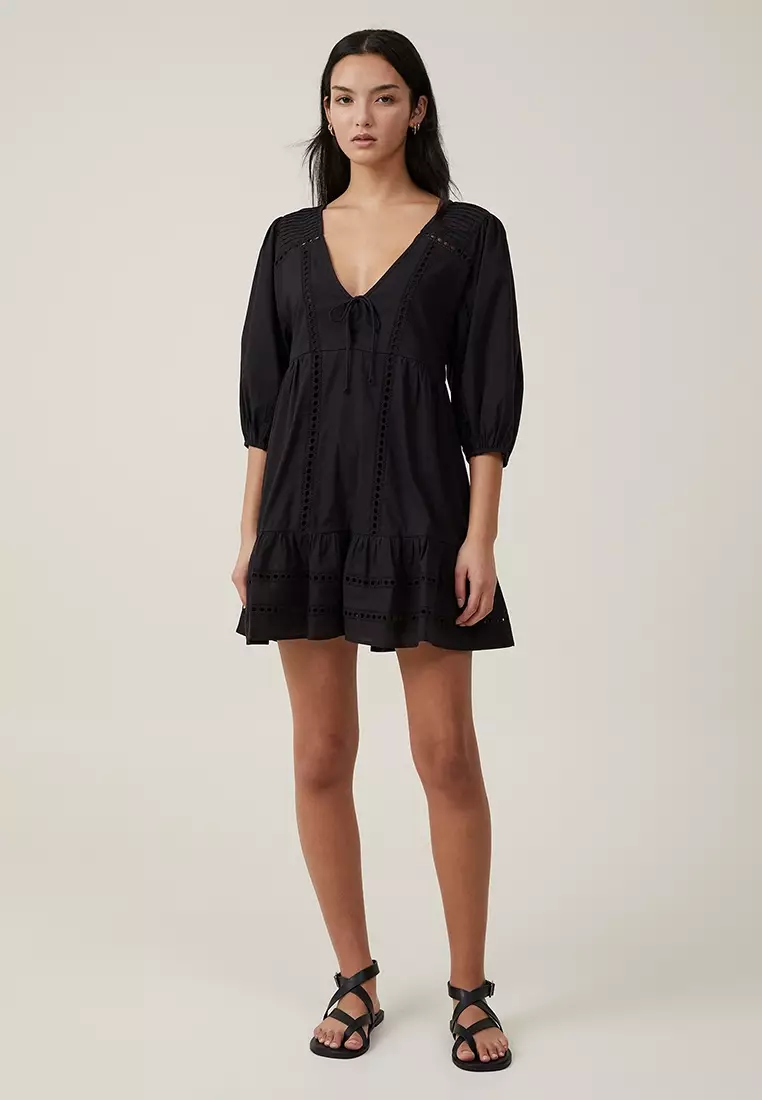 Brodie 3/4 Sleeve Mini Dress