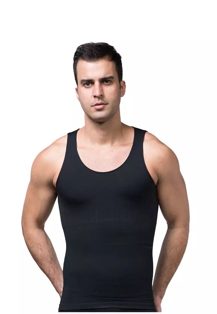 Men Coolmax Compression Tummy Control Body Shaper Vest Top