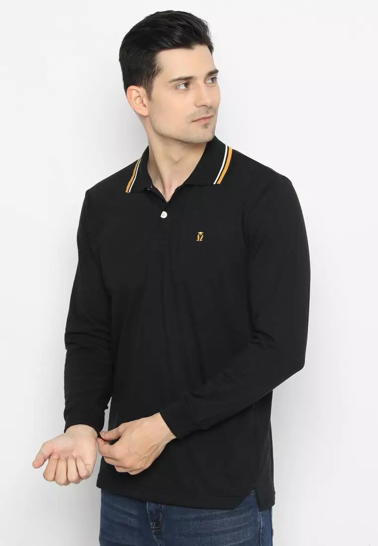 Matsuda Kaos Polo Shirt Lengan Panjang Pria Kerah Kasuga