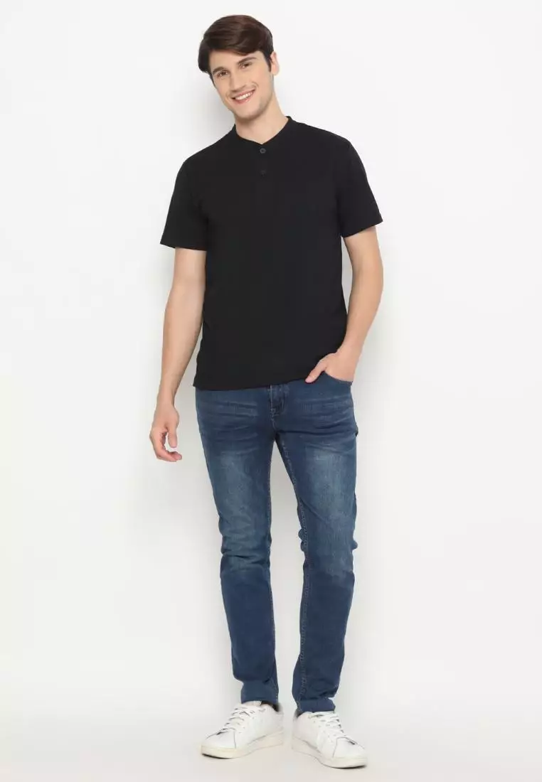 MATSUDA Kaos Polo Henley Nihama