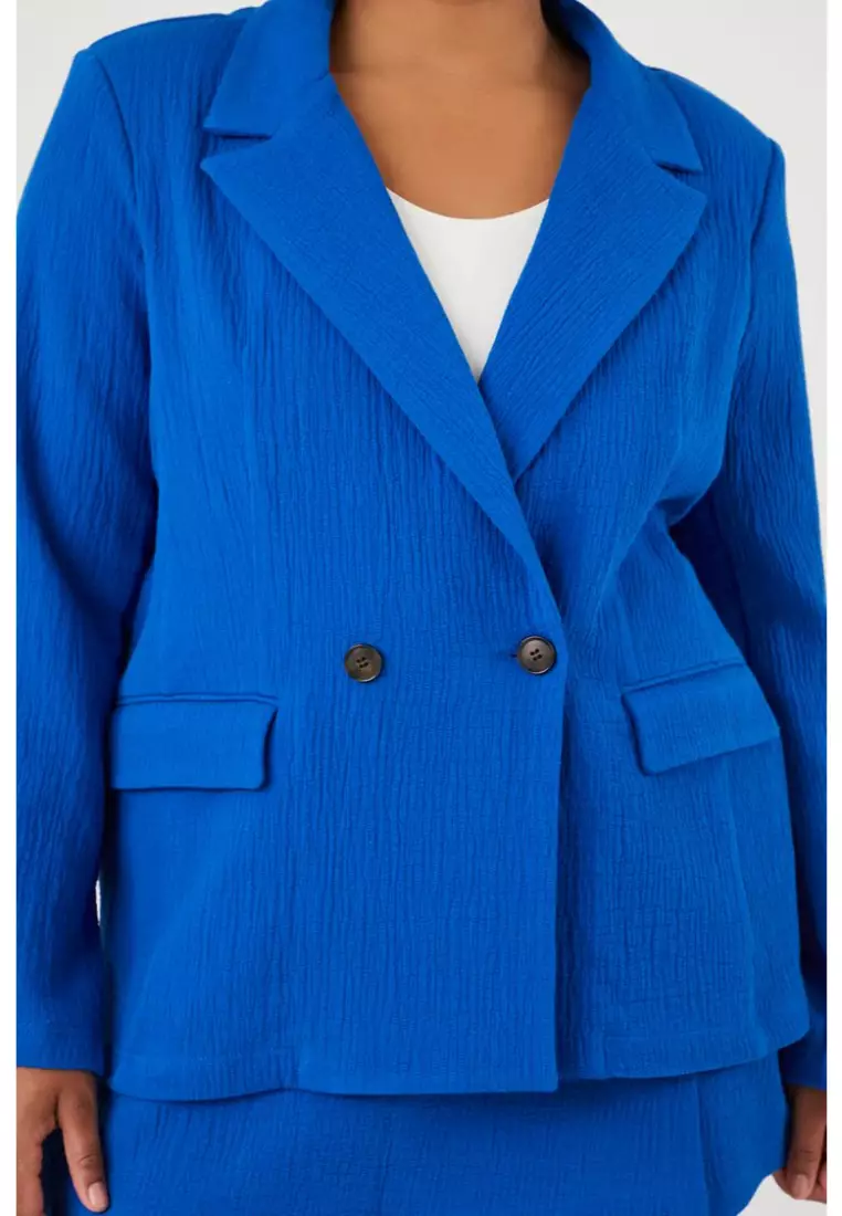 Royal blue blazer forever 21 sale