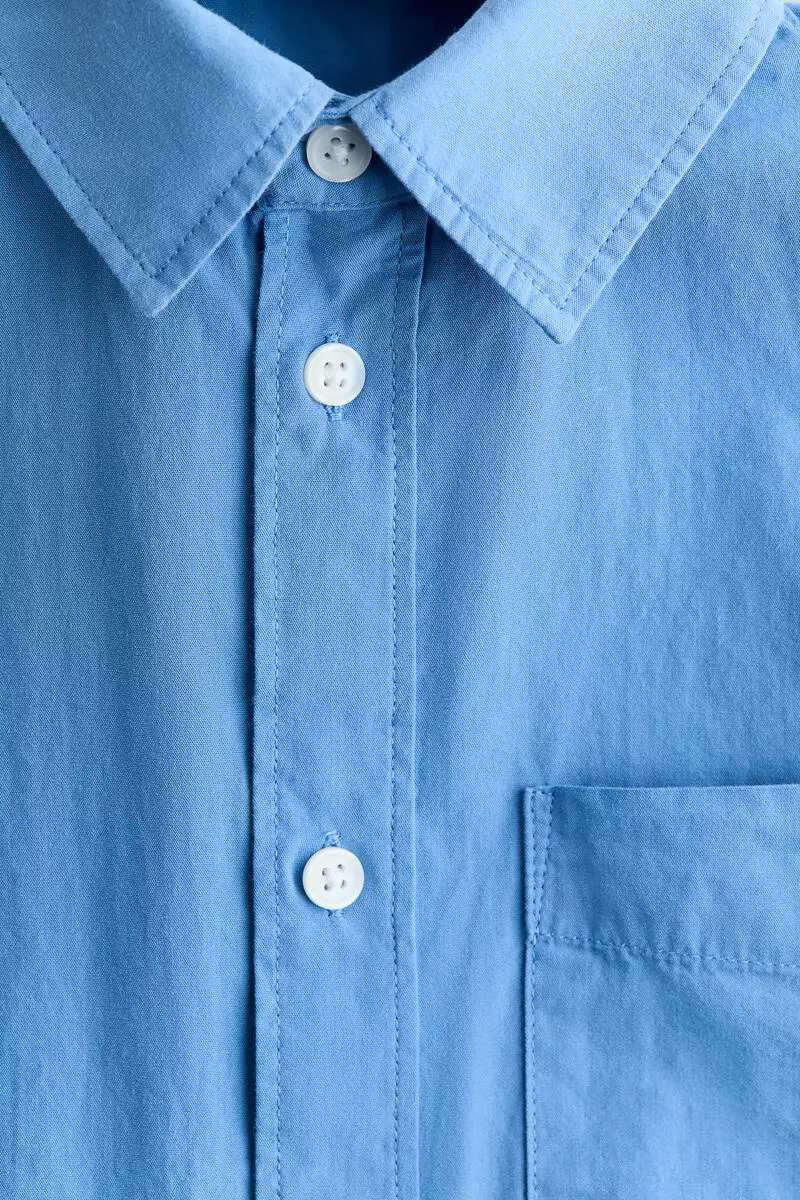 Short-sleeved cotton shirt