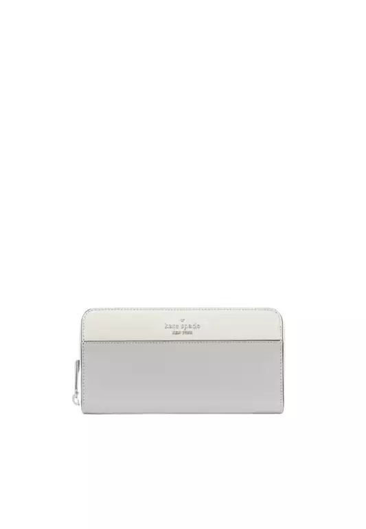 Kate Spade Madison Large Continental Wallet In Platinum Grey KI365