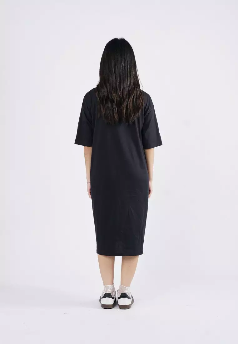 3Second Women's Midi Dress Short Sleeve A Line Collar Blair C030825