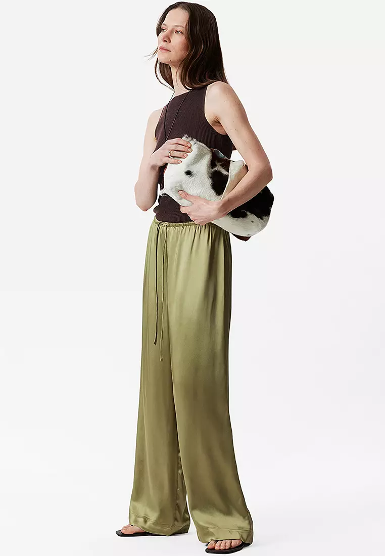 Drawstring Satin Trousers