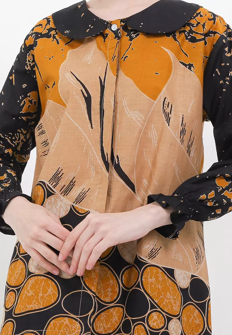 Batu Blouse Batik Premium Wanita Casual Modern