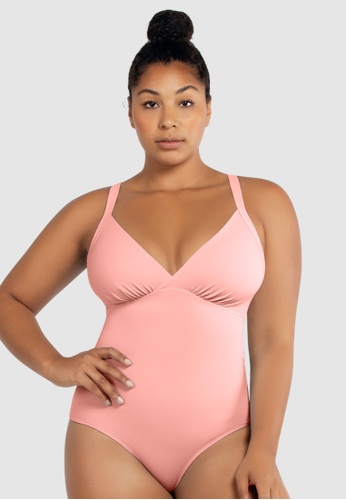 Parfait pink Vivien Full Bust V Neck Plunge Swimsuit 97254US6171A1FGS_1