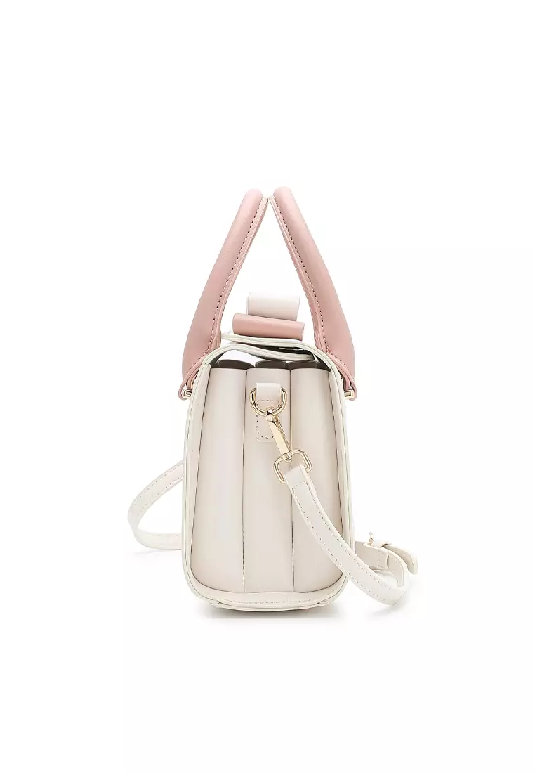 Logo Top Handle Bag / Sling Bag / Crossbody Bag - Pink