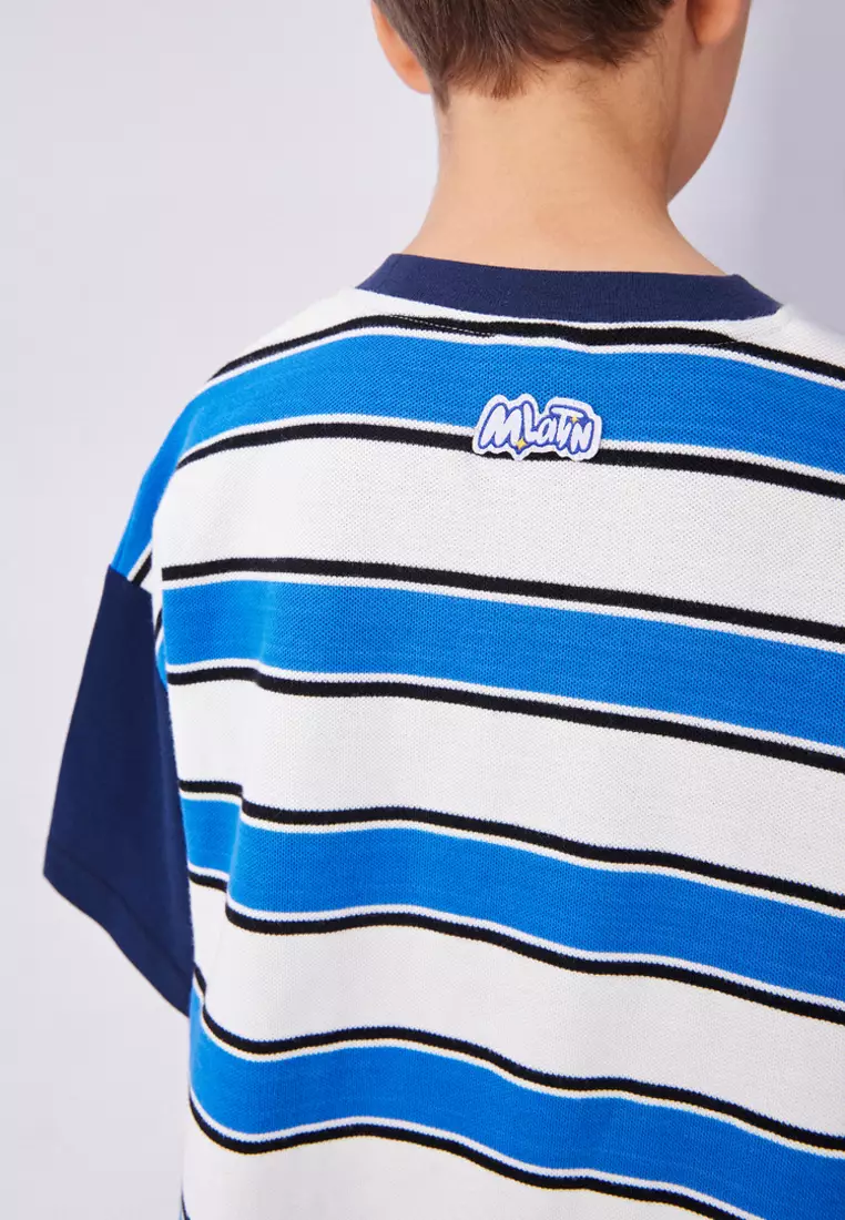 Multi-Color Rugby Short Sleeve T-Shirt