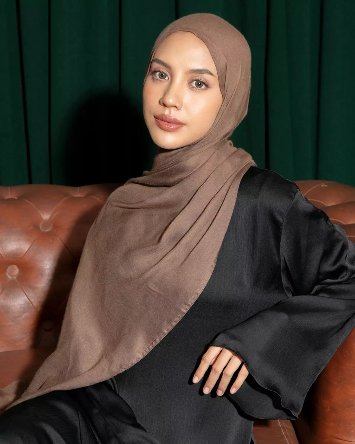 Viscose Pashmina Nour Shawl Coffee NEW