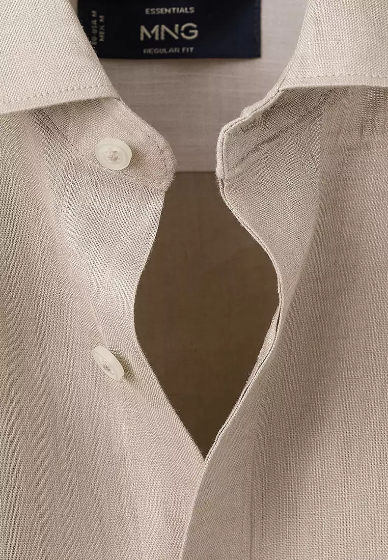 Regular-Fit 100% Linen Shirt