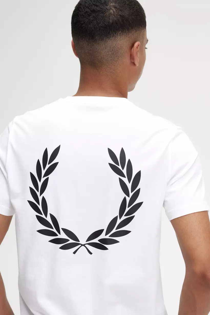 Fred Perry M5631 Back Graphic T-Shirt (White)