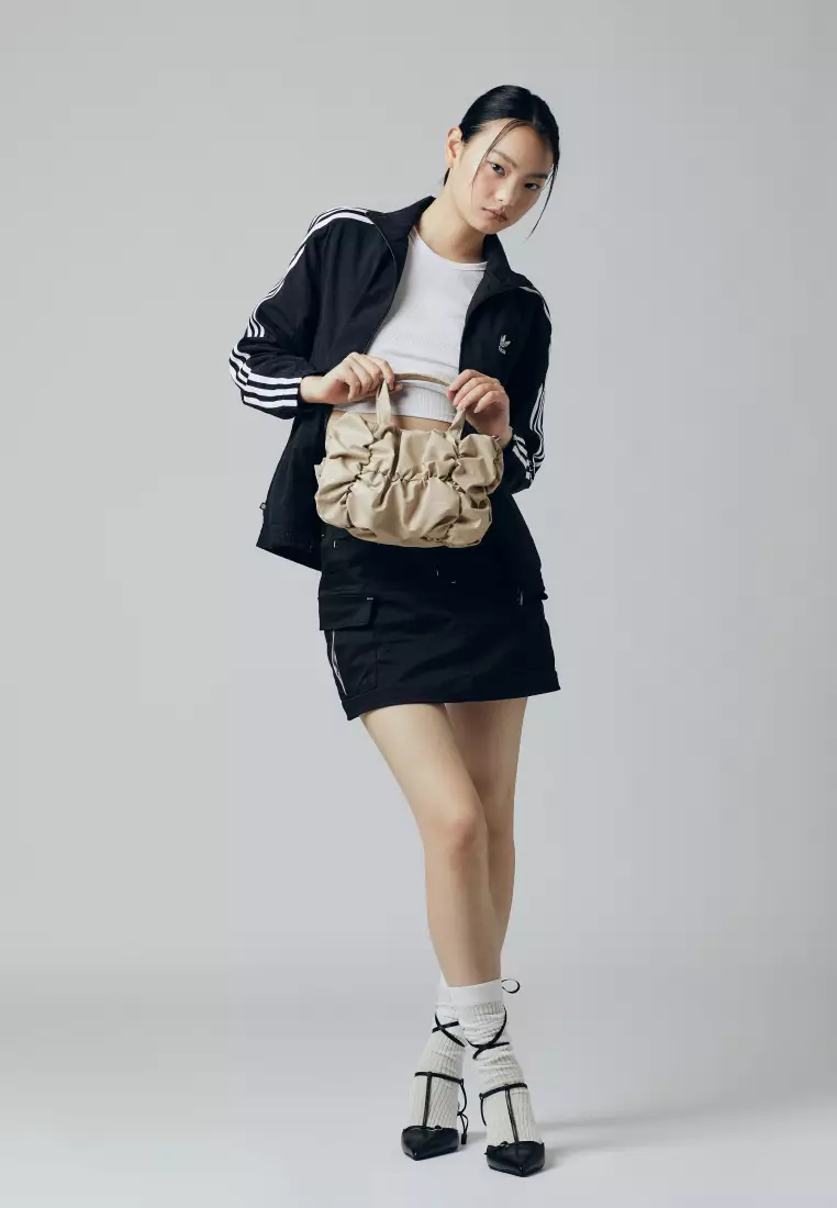 POPCORN JAZZ Nylon Crossbody Bag Beige