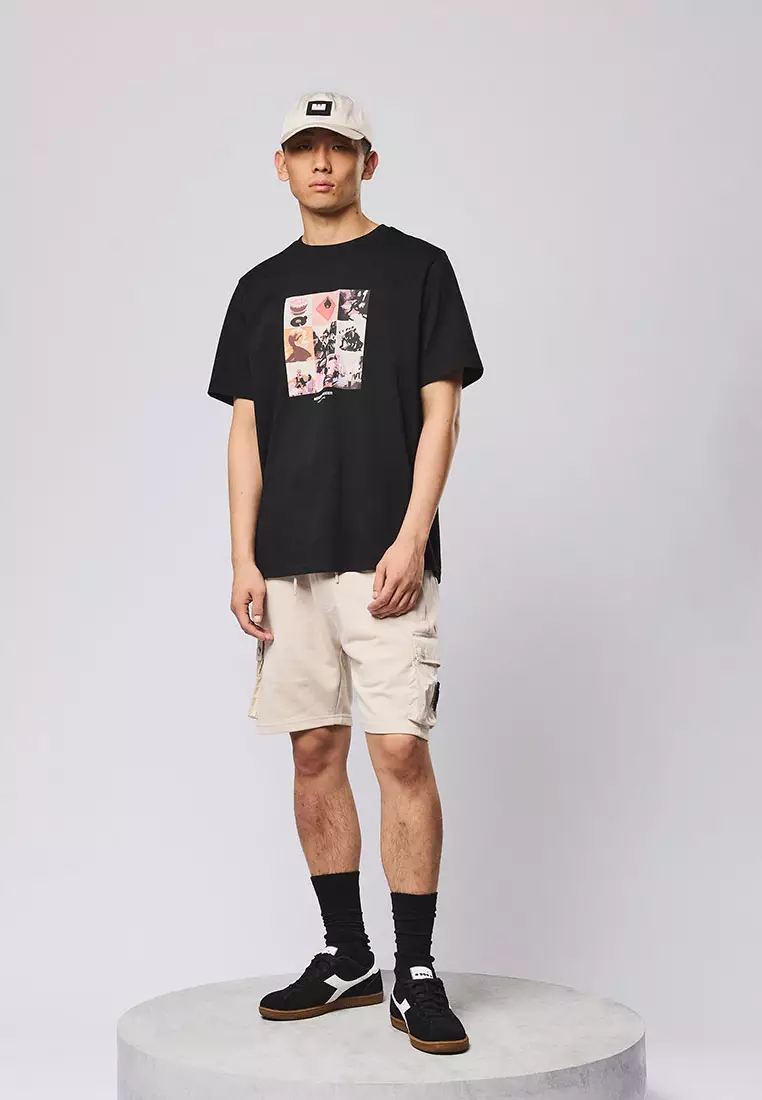 MENS BLACK LOW GRAPHIC TEE