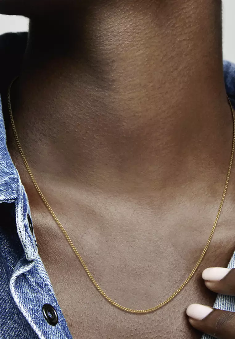 DJADEE 24K Gold Plated Curb Chain Necklace | Waterproof For Men & Women - Hip Hop, Biker Style