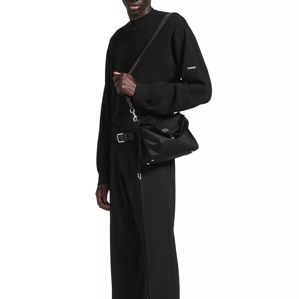 Rodeo Messenger Bag Small in Nylon Black