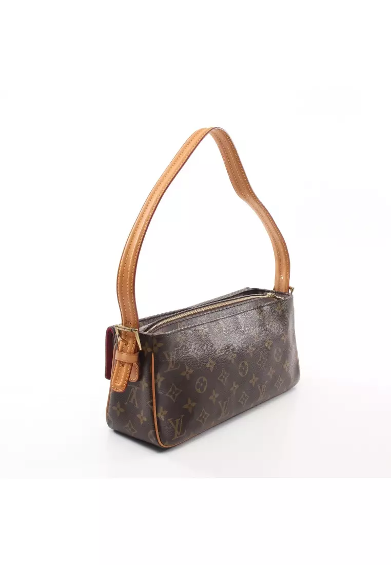 Louis+Vuitton+Recital+Shoulder+Bag+Brown+Leather for sale online