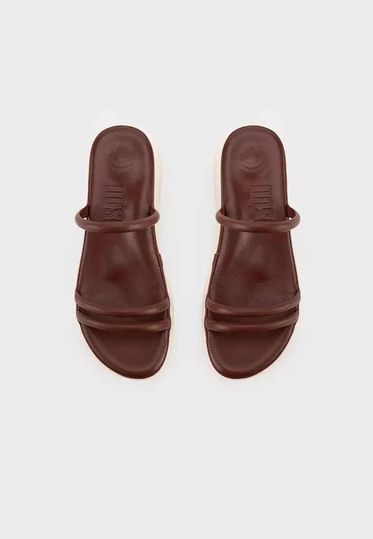CHUNKY SPORTY STRAP PADDED PLATFORM SLIDE