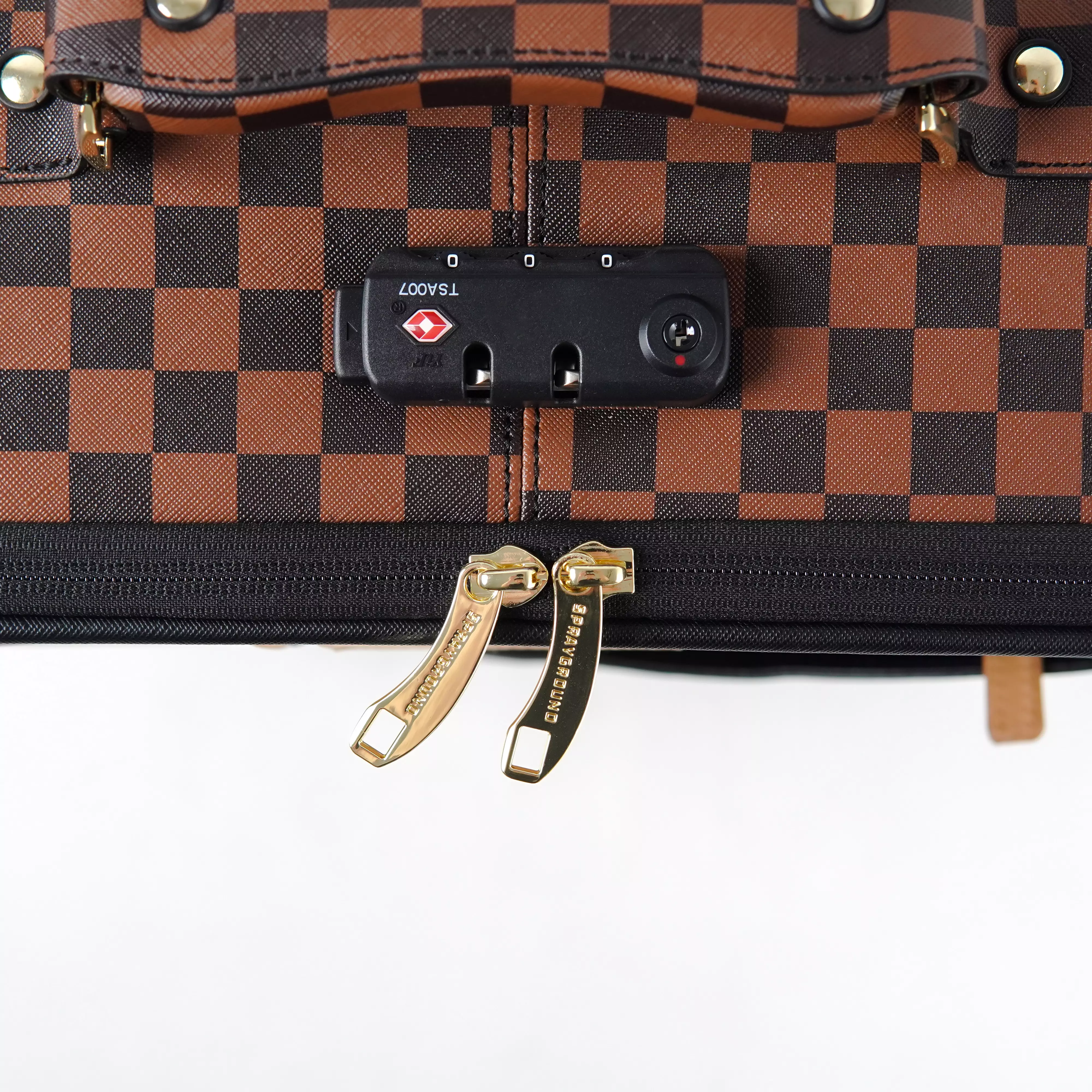 Koper SPRAYGROUND HENNYVILLE SHARKS BROWN LUGGAGE 100% ORIGINAL