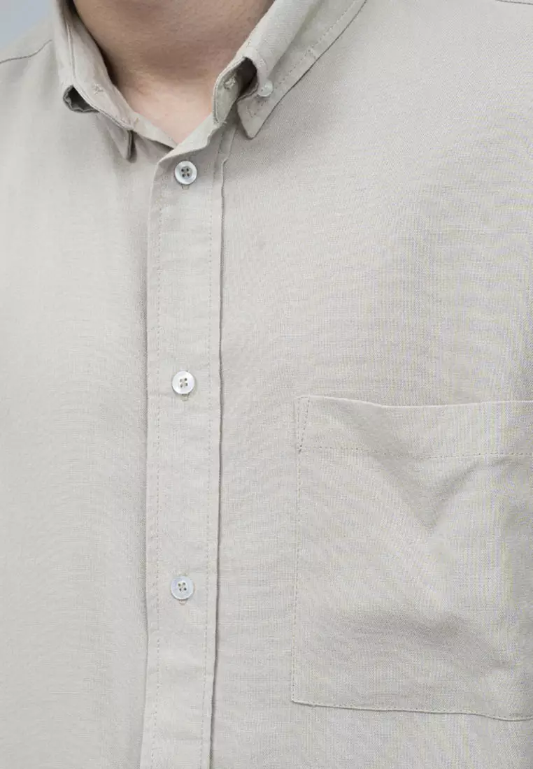 Houseofcuff Kemeja Pria Oversize/Outer Linen Look Unisex Abu Muda