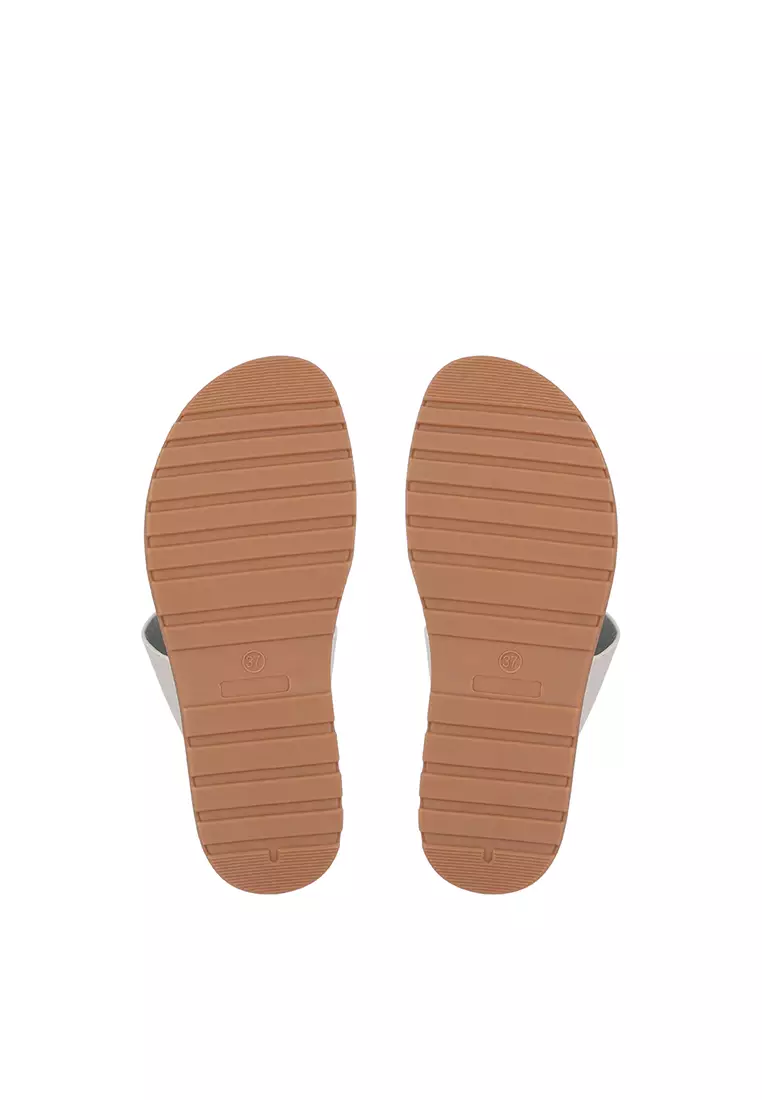 Beige CR Lisa Double Strap Sandals