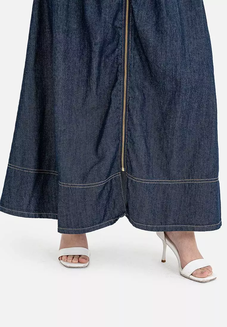 Earth Music & Ecology - Amami Front Zip Denim Skirt