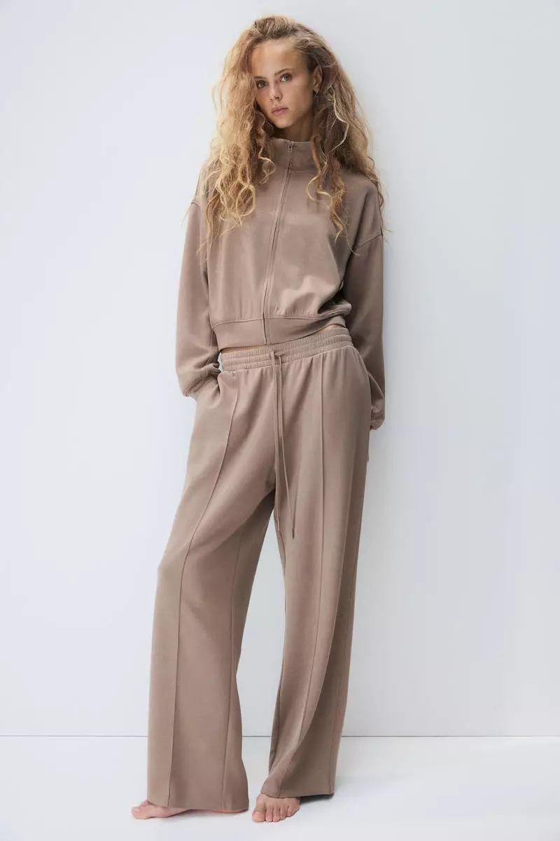 Supersoft crease-front trousers