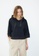 Sisley black Cropped sweatshirt with hood ED40AAA6010E0AGS_1