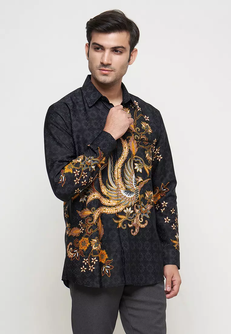 Exclusive Slimfit Rafrandra Kemeja Batik Pria Lengan Panjang