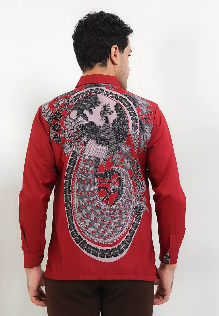 Merak Kemeja Batik Exclusive Premium Pria Casual Modern Lengan Panjang