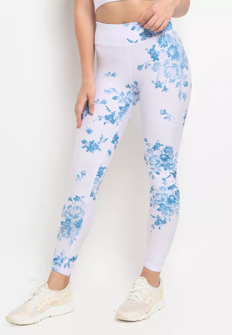 FLEXZONE Full Legging Chrysan Series White