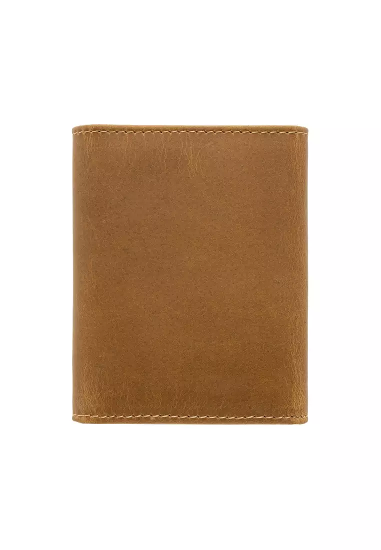 Euro Polo Men's Crazy Horse Leather Tri-Fold ID Wallet EWB 40361