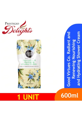 Prestigio Delights Good Virtues Co. Radiant and Renewing Nourishing and Hydrating Shower Cream Refill Pack 600ml 2A178ES50D942EGS_1