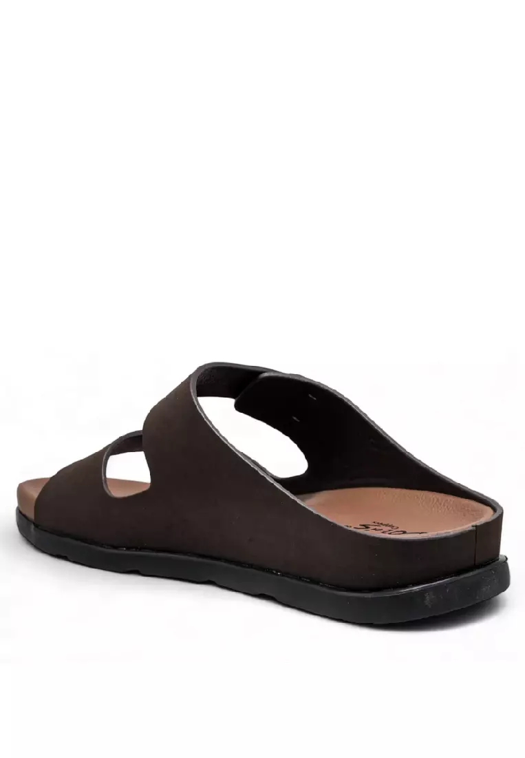 Men Slip On Faux Leather Classic Casual Sandals - 240441246