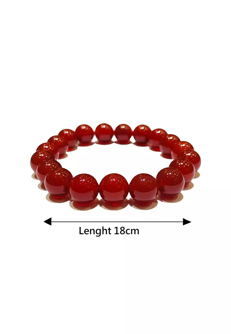LITZ Red Agate Bracelet AB002-R12MM