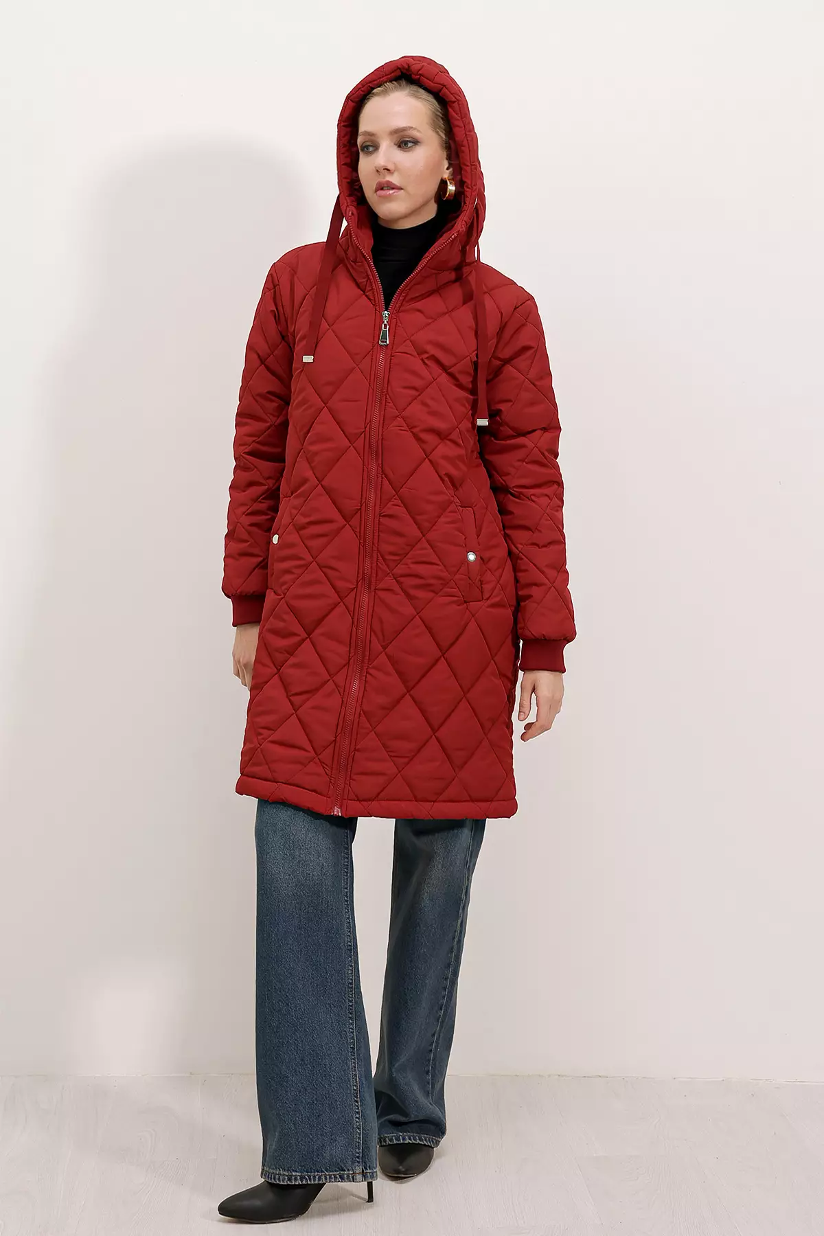 Quilted Long Puffer Coat