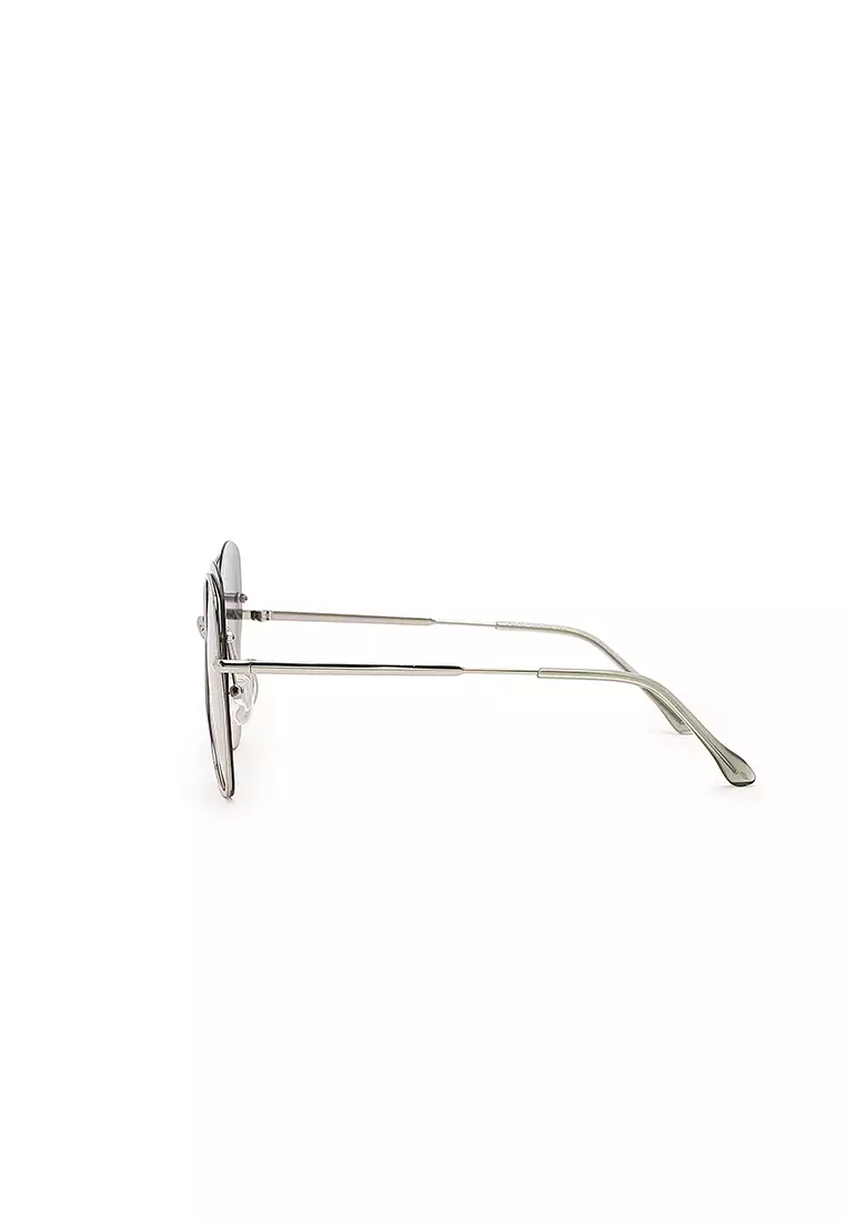 Unisex Polarized Square Sunglasses - Nickel White / Tea-Pink