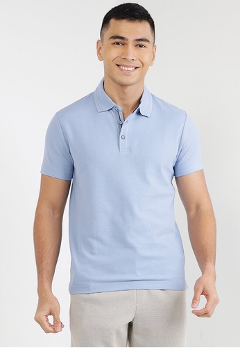 G2000 blue Placket Jacquard Classic Pique Polo Tee 54B7DAAD7ABC13GS_1