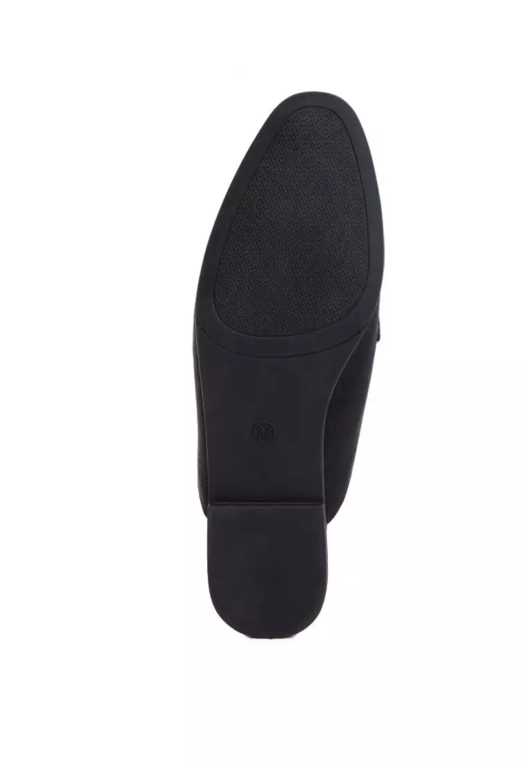 Keledai Slip-On Horsebit berwarna Hitam