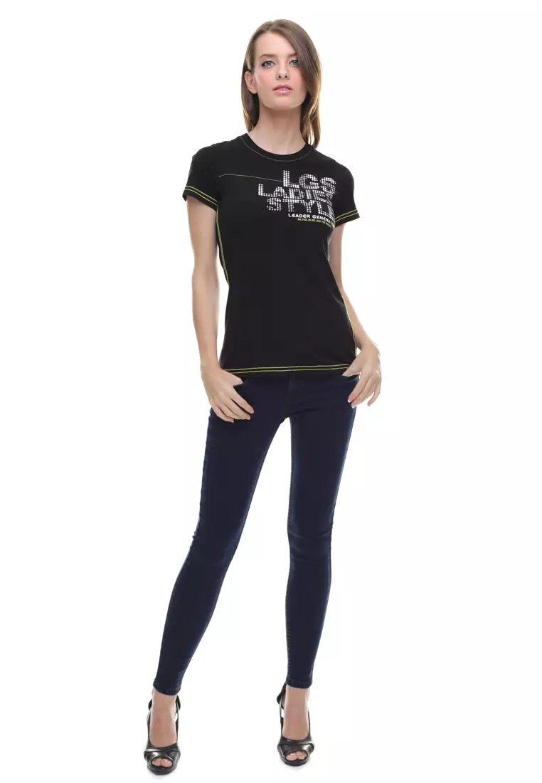 LGS - Regular Fit - Kaos Wanita - Ladies Style - Hitam